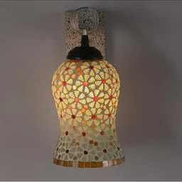 1ST TIME Multicoloured Colourblocked Wood Contemporary Rectangle Shaped Wall Lamp image 2