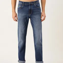 Flying Machine Men Blue Skinny Fit Mid-Rise Heavy Fade Clean Look Stretchable Jeans-picture-10