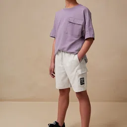 NEXT Boys Pure Cotton T-shirt with Shorts image 4