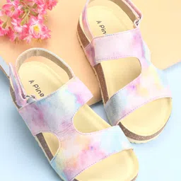Pine Kids Velcro Closure Sandal Marble Print - Multicolour-picture-13