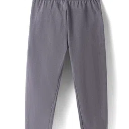 Babyhug Cotton Lycra Knit Full Length Solid Colour Legging - Charcoal Grey-picture-31