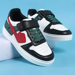 Pine Kids Casual Shoes with Velcro Closure - White & Green-picture-19