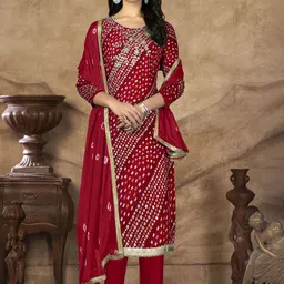 SAINOOR Embellished Pure Cotton Semi-Stitched Dress Material-image-56