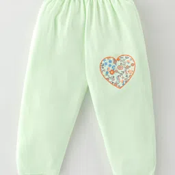 Mini Donuts  100% Cotton Interlock Knit Full Length Lounge Pants with Floral & Heart Print Pack of 3 - Multicolour image 2