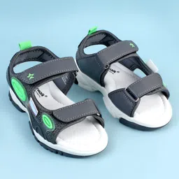 Cute Walk by Babyhug Sandals with Velcro Closure - Grey image 2
