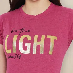 Metronaut Women Pack of 3 Graphic Printed Round Neck Cotton T-shirts image 4