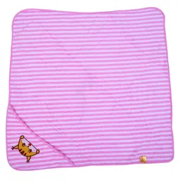 JARS Collections Super Soft and Comfortable Microfibre Hooded Baby Wrapper.Pack of 2-Multicolor image 3