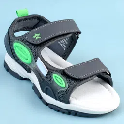 Cute Walk by Babyhug Sandals with Velcro Closure - Grey image 3