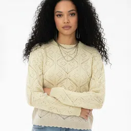 glitchez Open-Knit Drop-Shoulder Pullover-picture-15