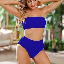 feuty Shoulder Straps Swim BIkini Set image 5