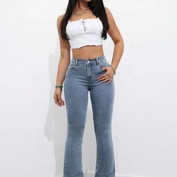 NOWI Women Bootcut High-Rise Stretchable Jeans-picture-13