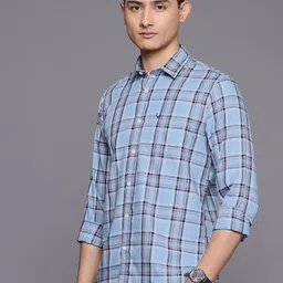 Allen Solly Pure Cotton Custom Fit Checked Casual Shirt image 5