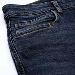 Louis Philippe Jeans Men Navy Blue Slim Fit Low-Rise Stretchable Jeans image 3