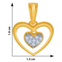 P.C. Chandra Jewellers 14 kt Gold & Diamond Pendant without Chain image 4