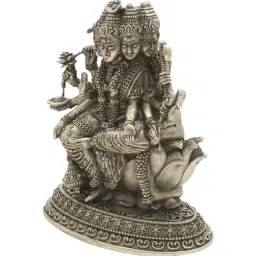 Sri Jagdamba Pearls 800 Silver Devi Gayatri Mata Idol - 113 gm image 3