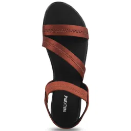 Walkway Women's Brown Ankle Strap Sandals image 3