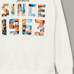 Fame Forever by Lifestyle Boys Off White Cotton Graphic Sweatshirt image 3