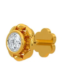Kisna Diamond & Gold Jewellery 18k Gold & Diamond Blair Nosepin for Women-picture-23