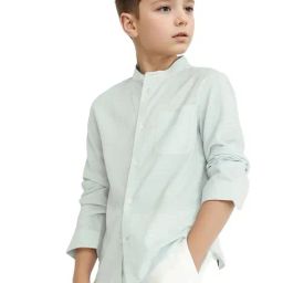 Rare Ones Boys Blue Cotton Blend Striped Shirt-picture-43