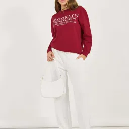 Styli Red Printed Sweatshirt image 3