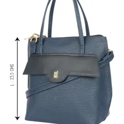 Baggit Blue Textured Small Handbag image 3