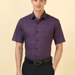 Allen Solly Purple Cotton Slim Fit Printed Shirt-picture-42