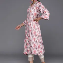 Varanga Grey Printed Straight Kurta image 3