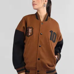 Chkokko Brown & Black Embroidered Jacket image 3