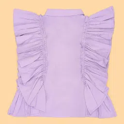 Pantaloons Junior Girls Lavandula Cotton Solid Casual Tops & Tees image 3