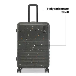 Nasher Miles Venice Grey 8 Wheels Large Hard Cabin Trolley Bag image 3