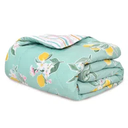 Haus & Kinder Citrus Breeze Green 200 TC Cotton & Polyester Bedding Set image 3