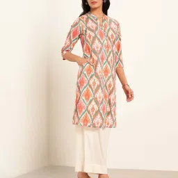 Rangmanch by Pantaloons Pink Printed Kurta image 3