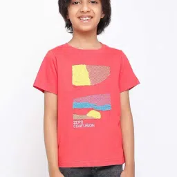 Tales & Stories Boys Red & Yellow Cotton Embroidered T-shirts-picture-13