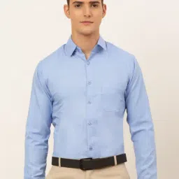 Jainish Blue Cotton Regular Fit Shirt-image-22