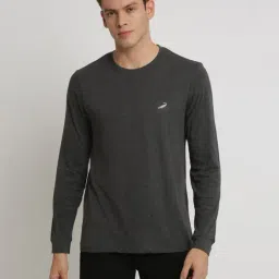 Crocodile Charcoal Melange Cotton Regular Fit T-Shirt-picture-17