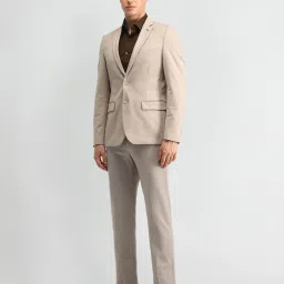 Arrow Beige Regular Fit Two Piece Suit image 3