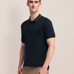 U.S. Polo Assn. Blue Cotton Slim Fit Polo T-Shirt image 3
