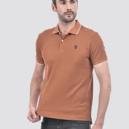 Numero Uno Nutshell Cotton Regular Fit Striped Polo T-Shirt image 3