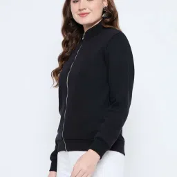 MADAME Black Plain Sweatshirt image 3