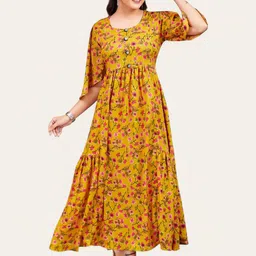 PAMPER YOURSELF Women Floral Printed Floral Anarkali Kurta-picture-16