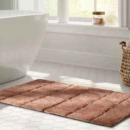 Maspar Brown Cotton Anti-Skid Quick Dry Water Absorbent Bath Mat-picture-42