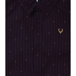 Allen Solly Junior Dark Purple Printed Full Sleeves Shirt image 3