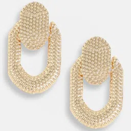 Sohi Gold Plated Designer Casual Drop Earrings image 3