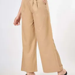 People by Pantaloons Beige Plain Pants image 3