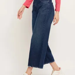Camla Blue Cotton Mid Rise Jeans image 3