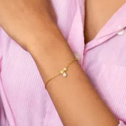 Shaya 925 Silver Pearls of Wisdom Gold Plated Bracelet for Women image 4