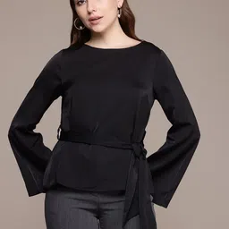 French Connection Flared Sleeve Waist Tie-Up Top image 3