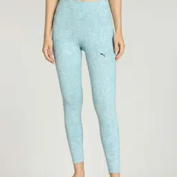 Puma Blue Printed Sports Tights-image-24