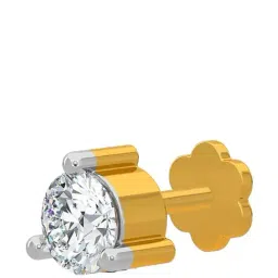 Kisna Diamond & Gold Jewellery 18k Gold & Diamond Rachel Nosepin for Women-picture-16