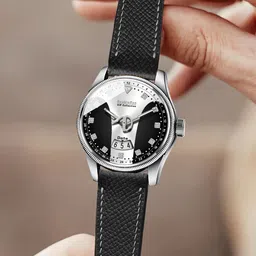 DOUBLERUN Men Embellished Dial & Leather Straps Analogue Watch H05N10025 image 3